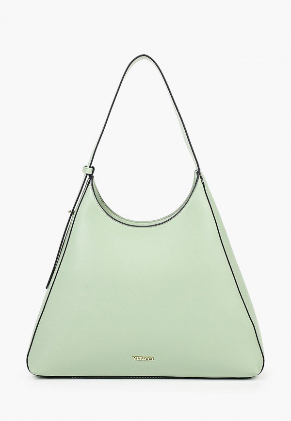 женская сумка с ручками vitacci, зеленая