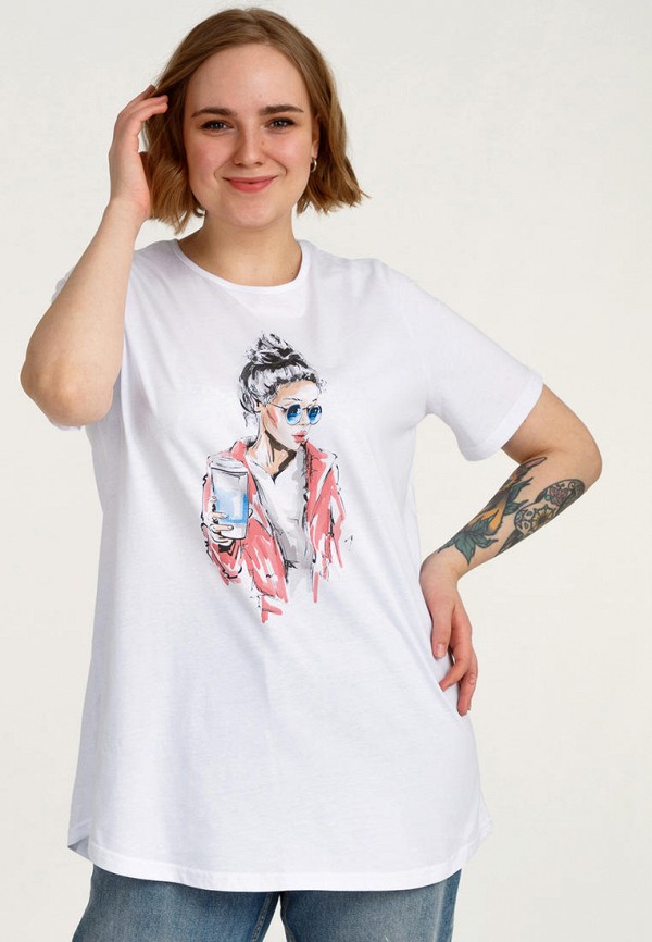 женская футболка апрель, белая
