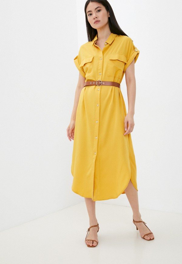 женское платье-рубашки zolla, желтое