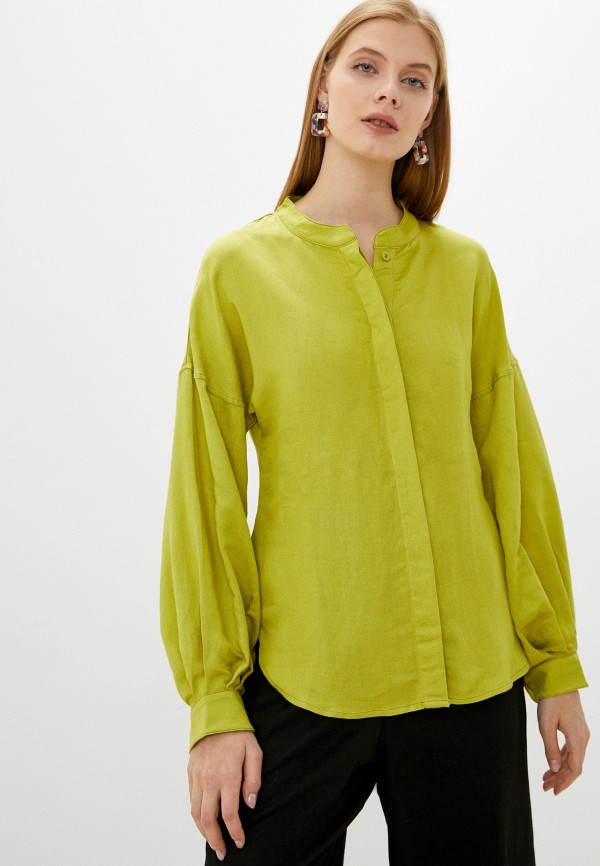 женская блузка с длинным рукавом malhossa, зеленая
