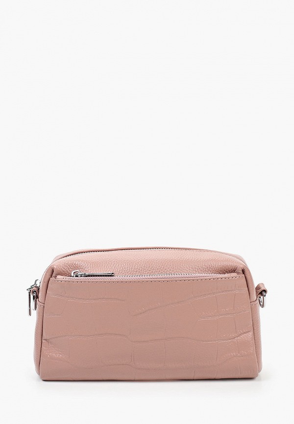 женская сумка через плечо francesco donni, розовая
