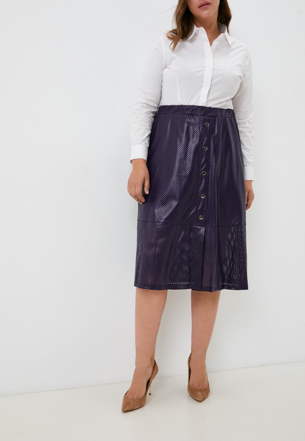 женская юбка-трапеции galagrosso, фиолетовая