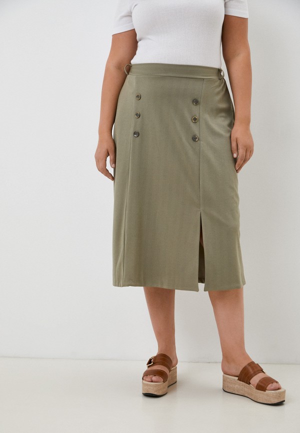 женская юбка-трапеции galagrosso, зеленая