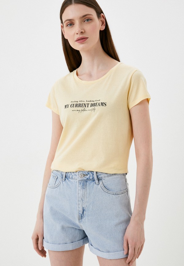женская футболка colin’s, желтая