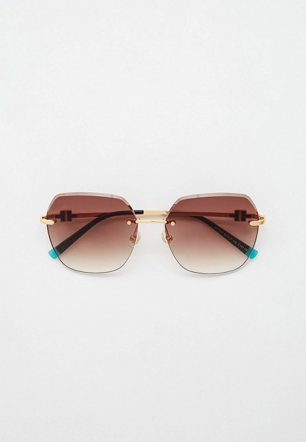 женские квадратные солнцезащитные очки kaizi, золотые