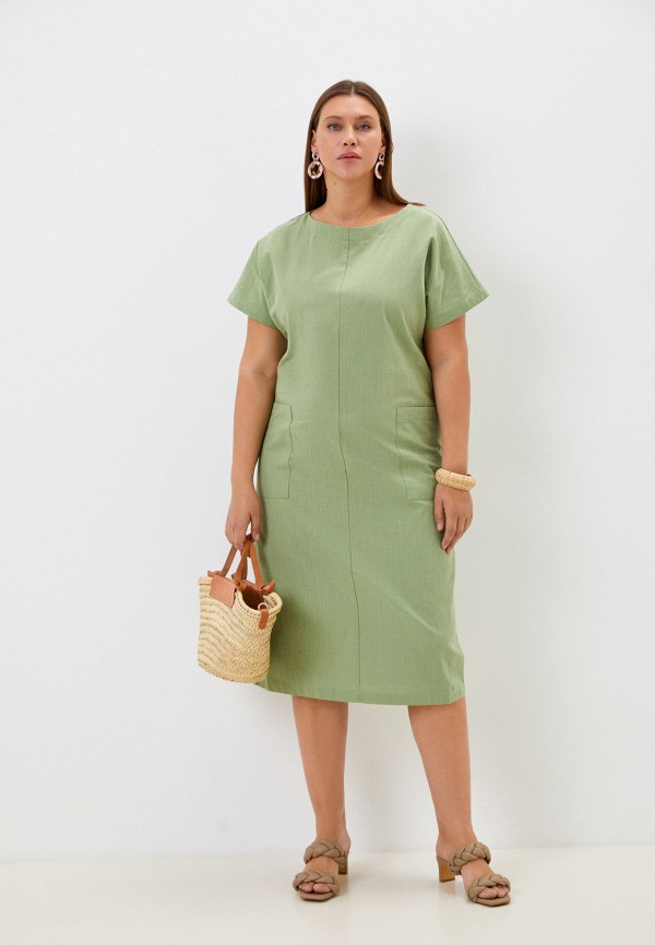 женское повседневные платье modress, зеленое