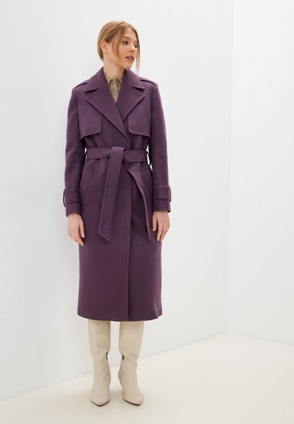 женское двубортные пальто vivaldi, фиолетовое