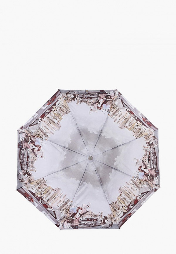 женский складные зонт lamberti, серый