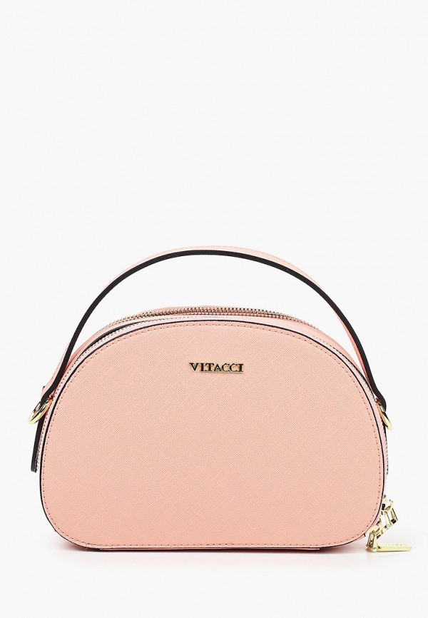 женская сумка через плечо vitacci, розовая