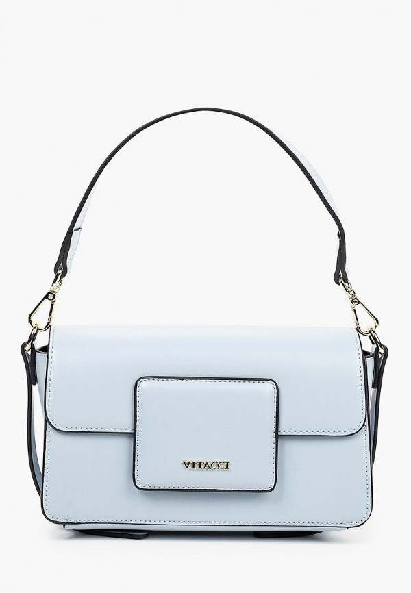 женская сумка с ручками vitacci, голубая