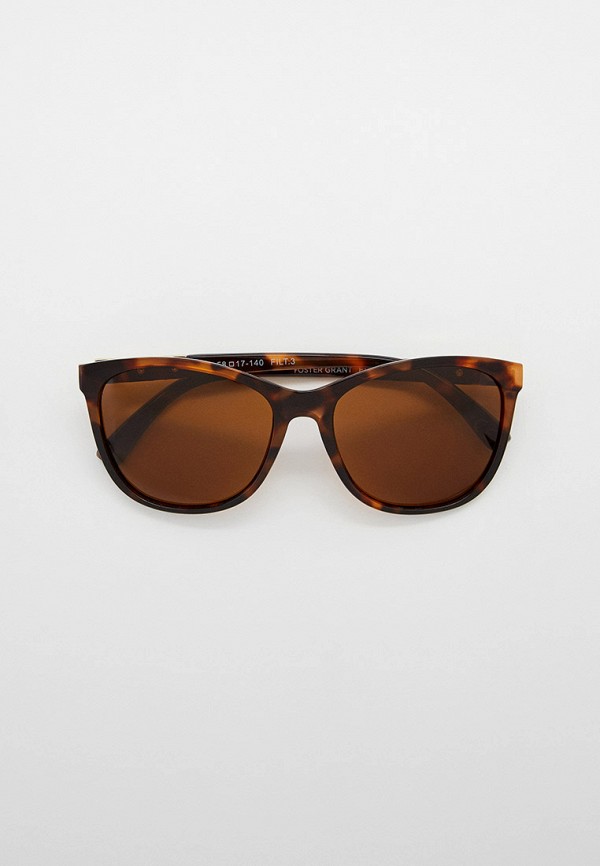 женские квадратные солнцезащитные очки foster grant, коричневые