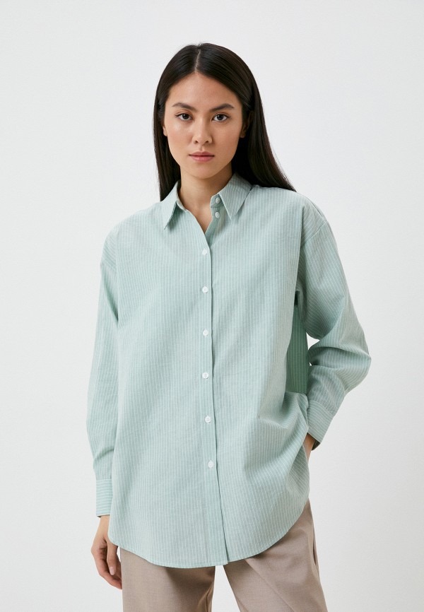 женская рубашка с длинным рукавом baon, зеленая