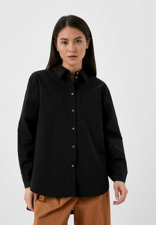 женская рубашка с длинным рукавом baon, черная