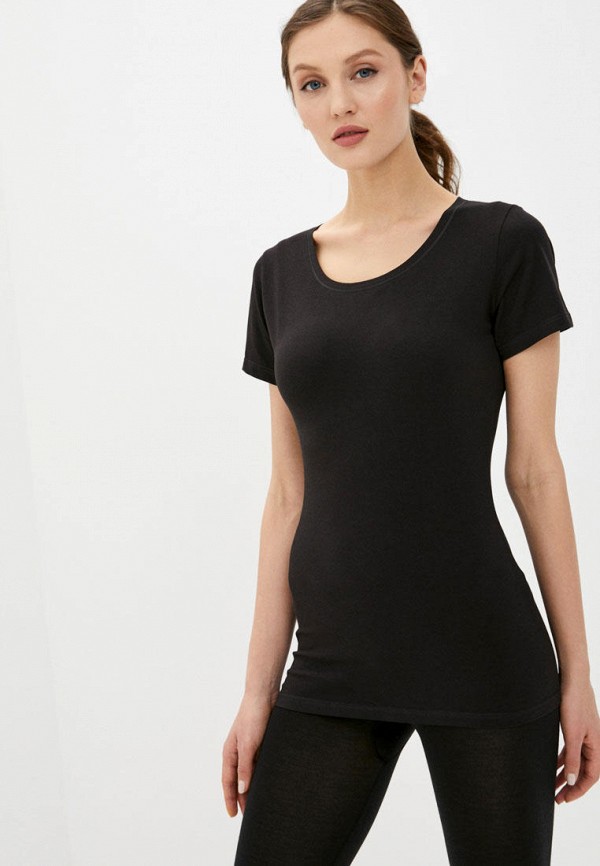 женская футболка opium, черная