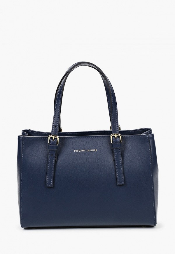 женская сумка с ручками tuscany leather, синяя