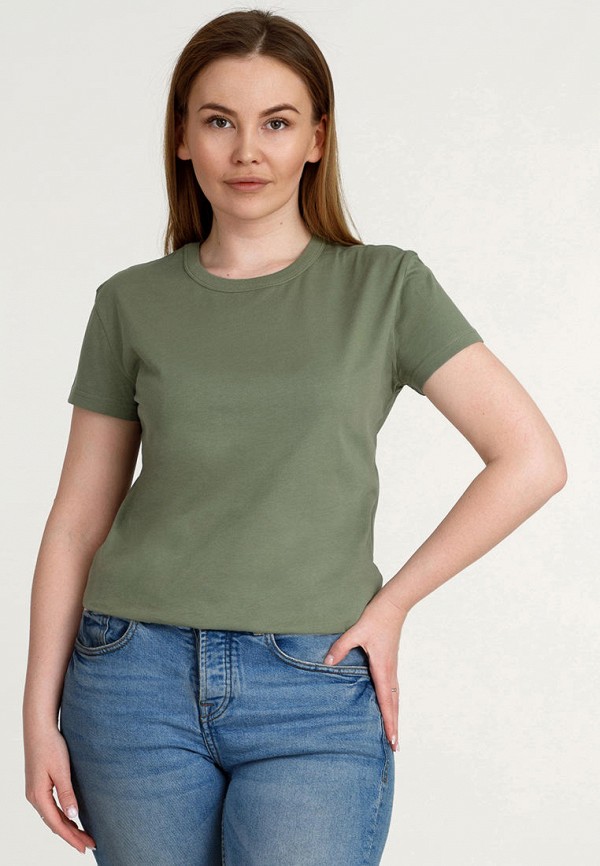 женская футболка апрель, зеленая