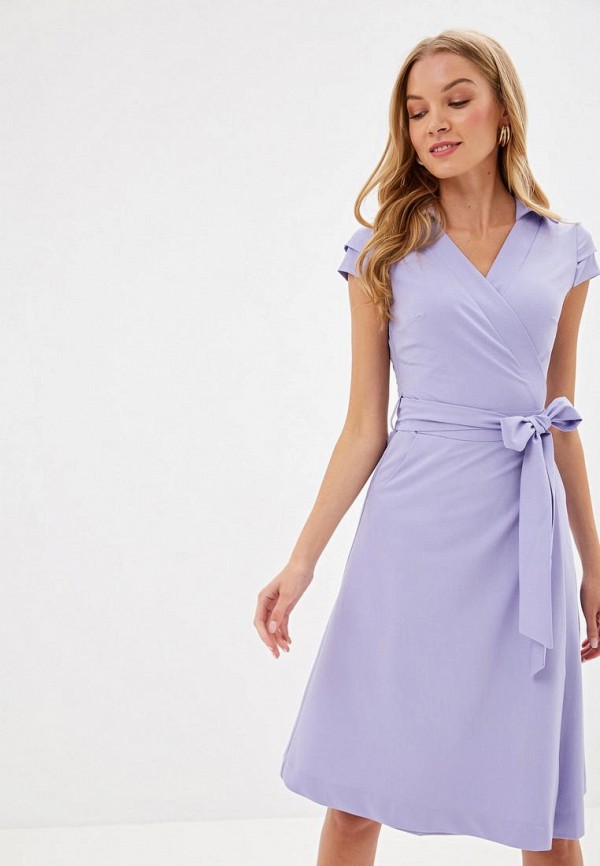 женское платье с запахом bezko, фиолетовое