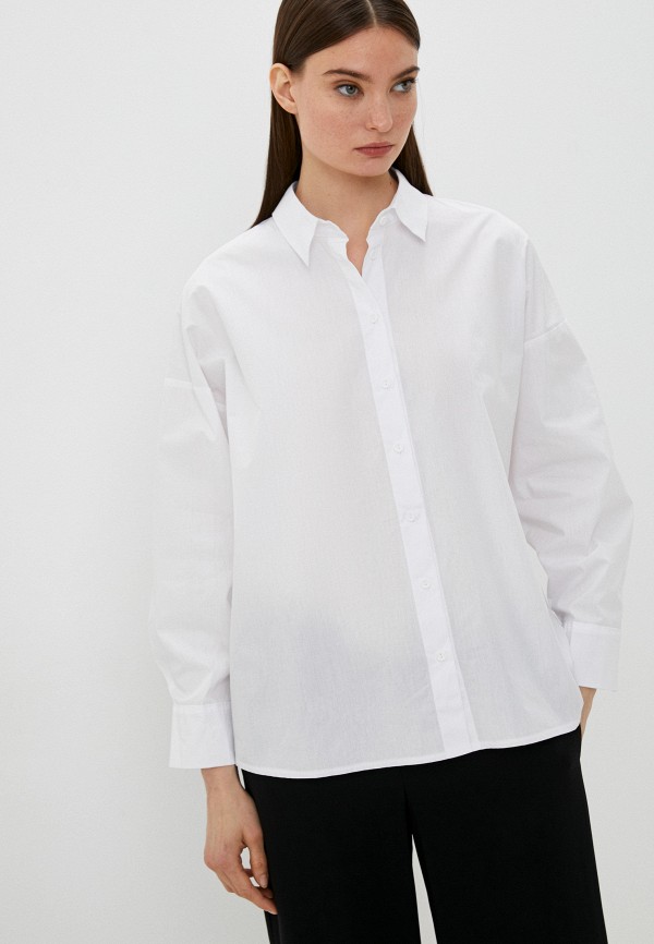женская рубашка с длинным рукавом mist, белая