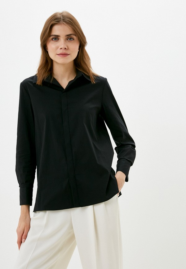 женская рубашка с длинным рукавом fijie, черная