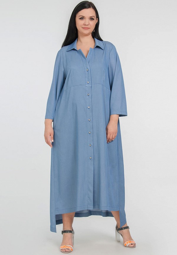 женское платье-рубашки limonti, синее