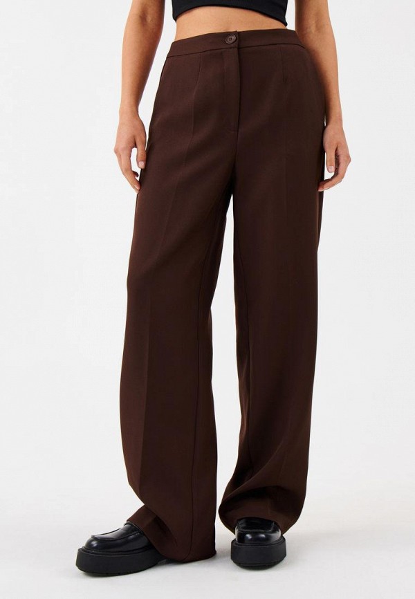 женские классические брюки befree, коричневые