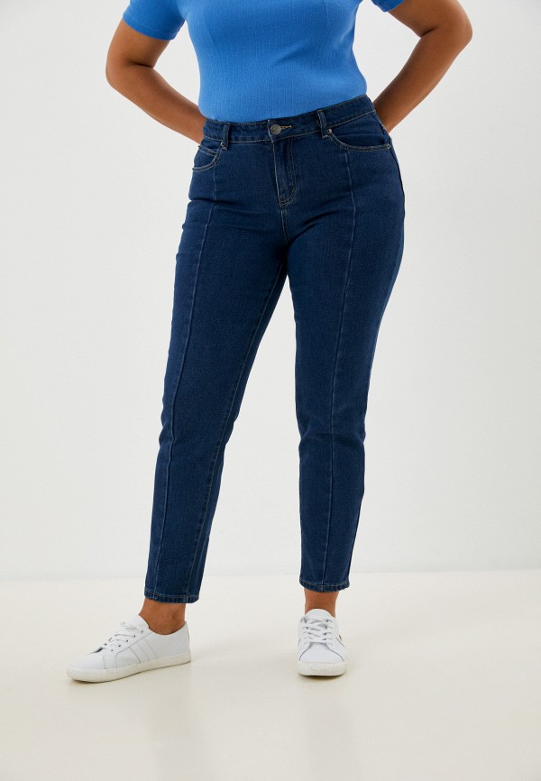 женские прямые джинсы adele fashion, синие