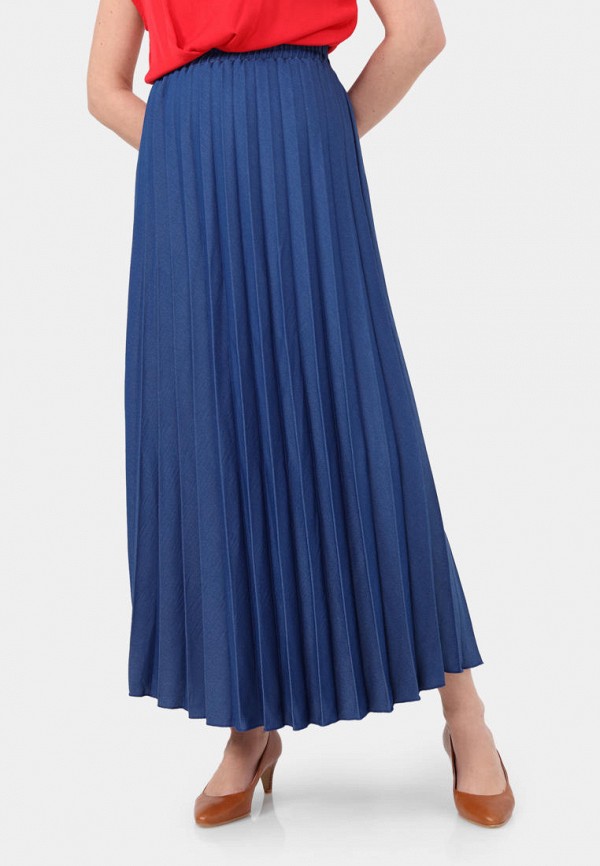 женская плиссированные юбка lilly bennet, синяя