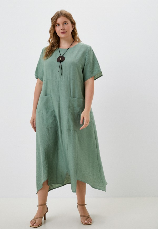 женское повседневные платье olya stoforandova, зеленое