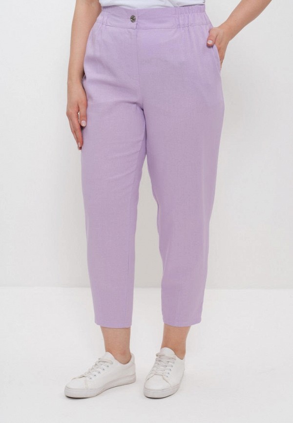 женские зауженные брюки cleo, фиолетовые