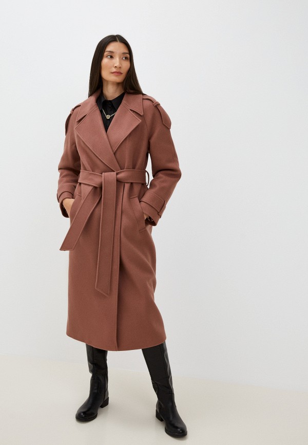 женское двубортные пальто vivaldi, коричневое