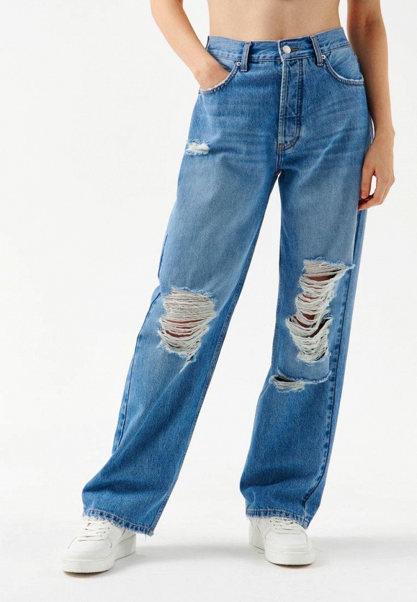 женские прямые джинсы befree, синие