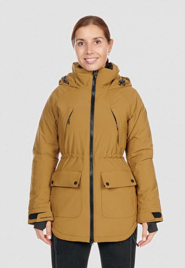 женская утепленные куртка snow headquarter, желтая