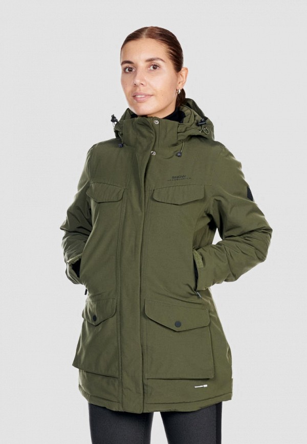 женская утепленные куртка snow headquarter, хаки