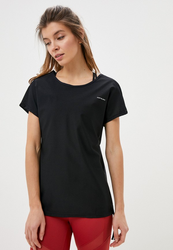 женская спортивные футболка opium, черная