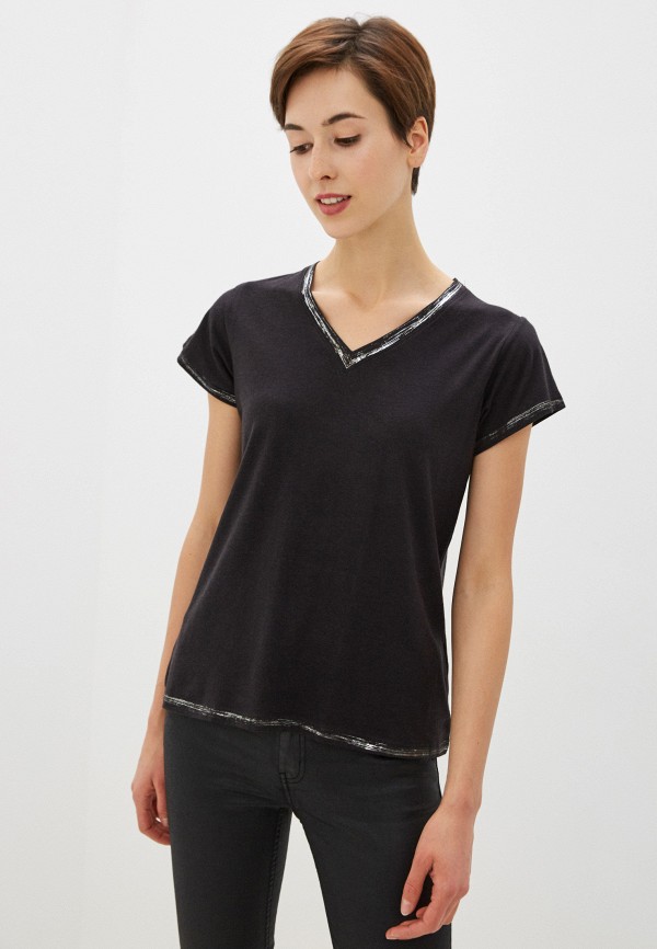 женская футболка opium, черная