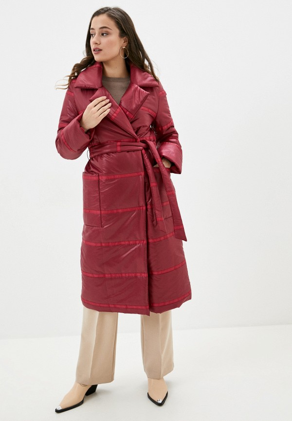 женская утепленные куртка vivaldi, бордовая