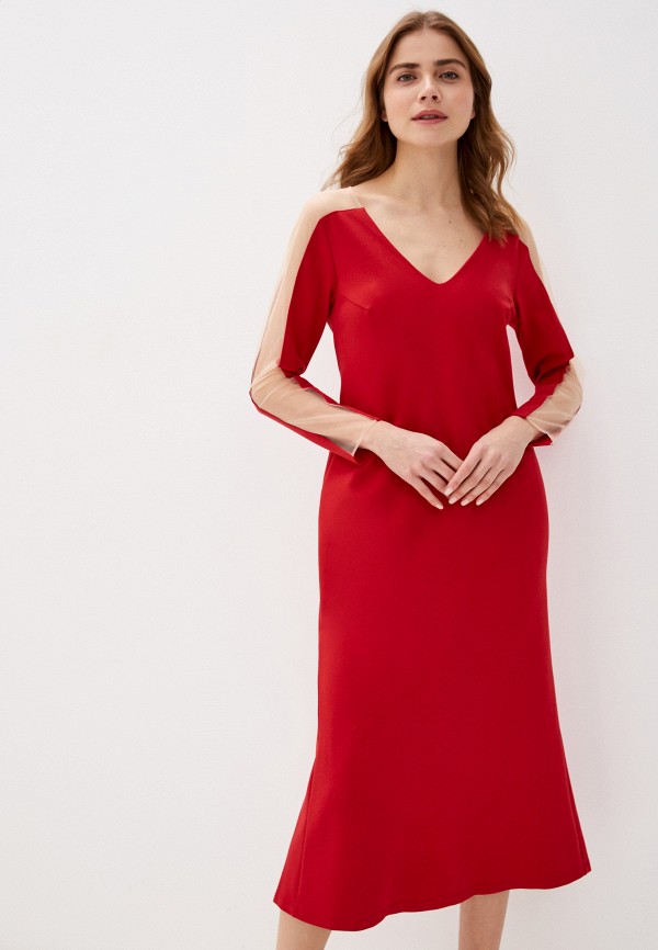 женское вечерние платье селфиdress, красное