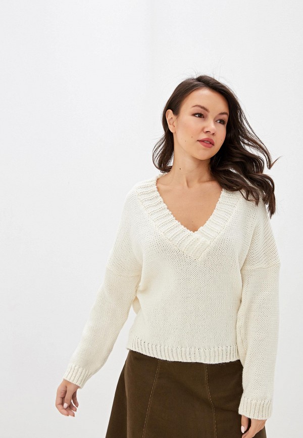 женский пуловер vera moni, белый