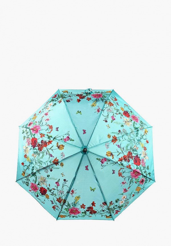 женский складные зонт flioraj, бирюзовый