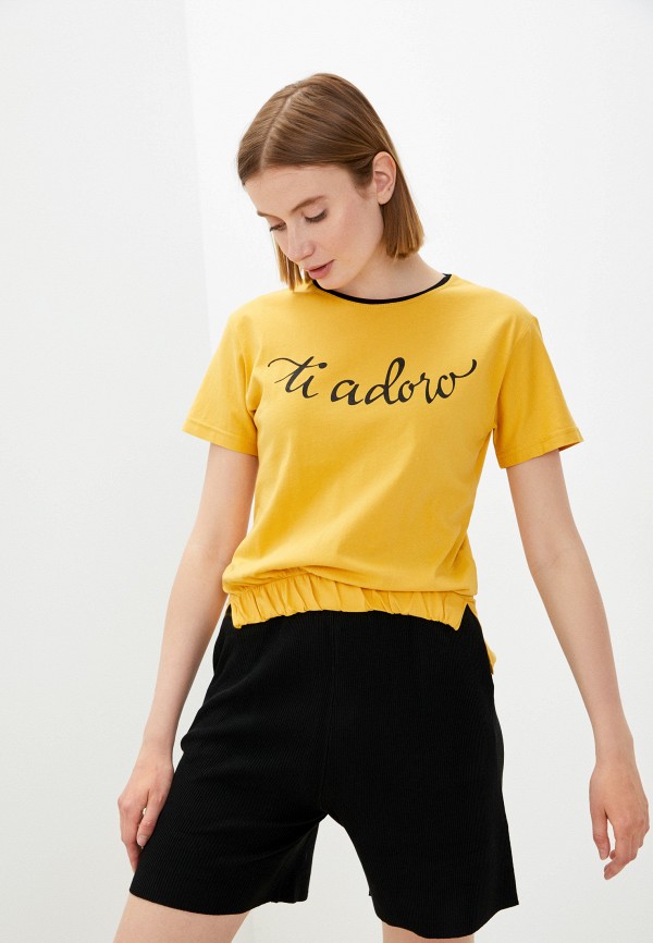 женская футболка fadjo, желтая