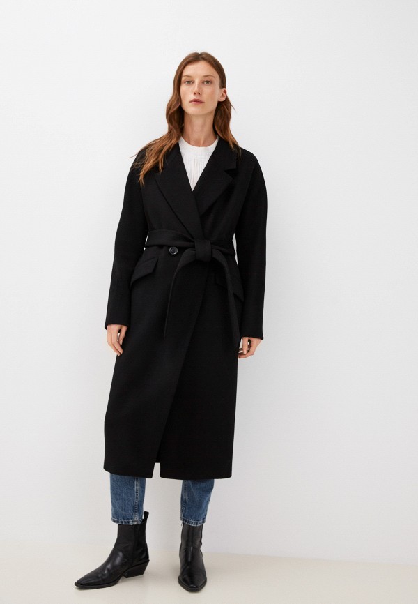 женское двубортные пальто avalon, черное