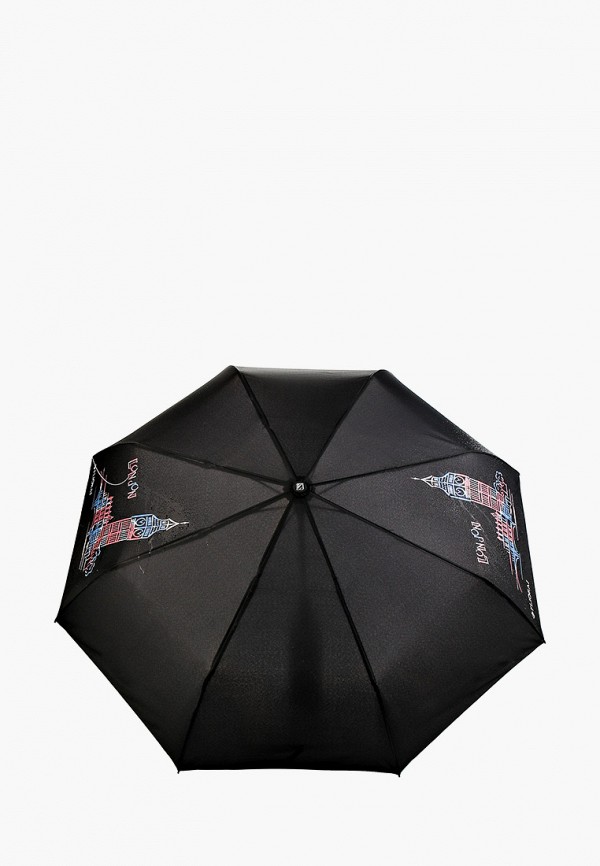 женский складные зонт flioraj, черный