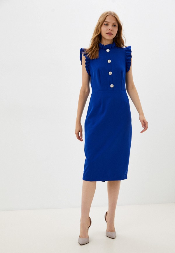 женское платье-футляр avemod, синее