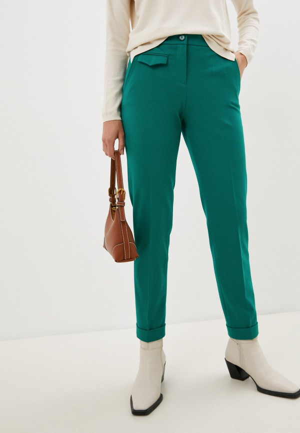 женские зауженные брюки solo by endea, зеленые