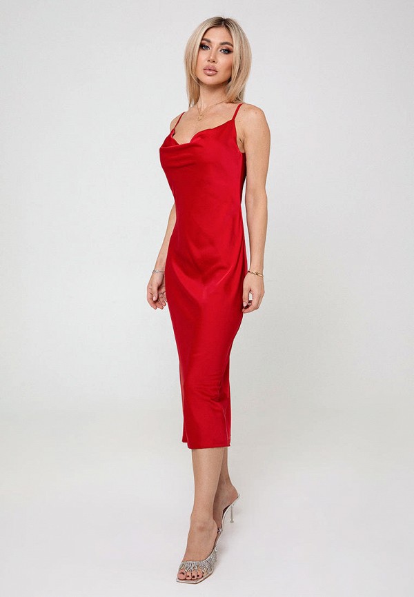 женское платье-комбинация feeda grava, красное