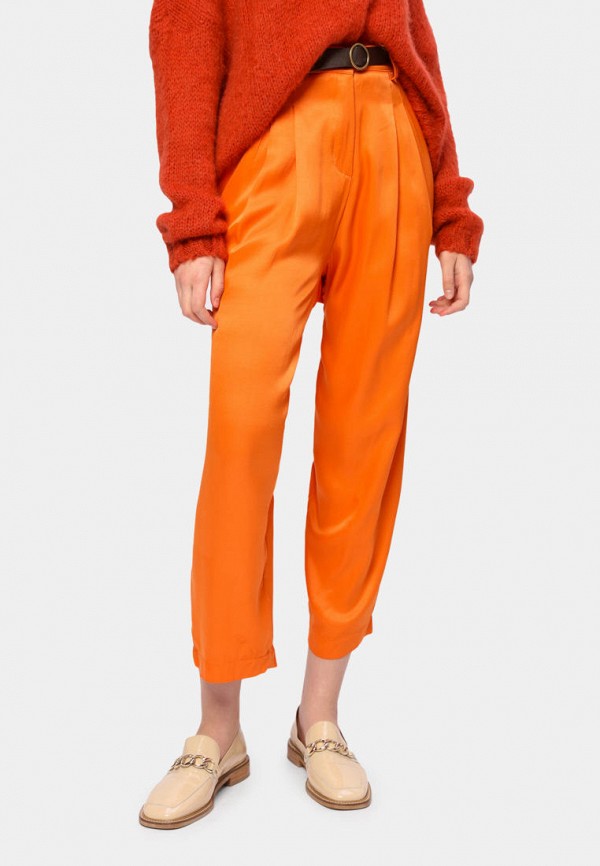 женские повседневные брюки lia berti, оранжевые