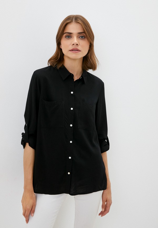 женская блузка с длинным рукавом zolla, черная