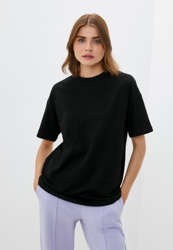 женская футболка zolla, черная