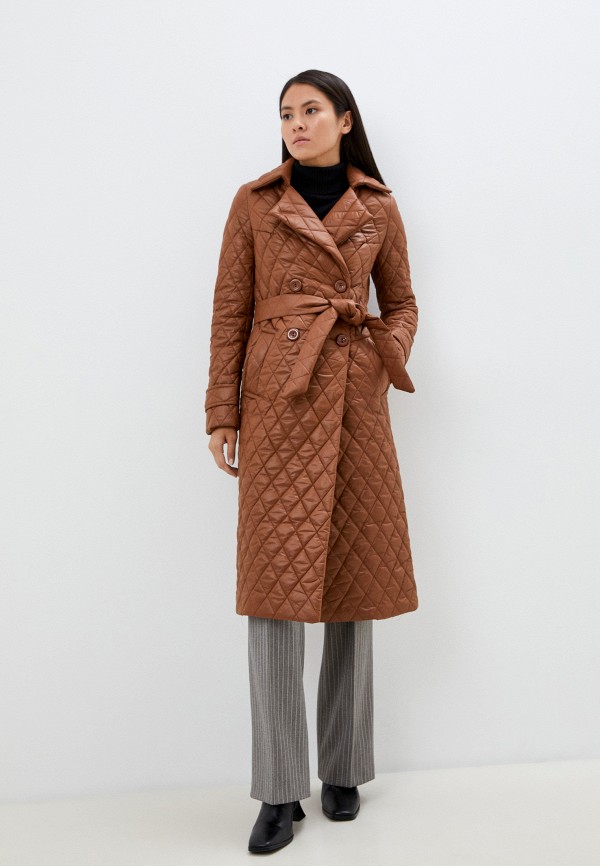 женская утепленные куртка louren wilton, коричневая