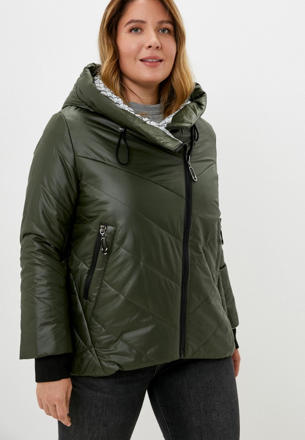 женская утепленные куртка louren wilton, зеленая